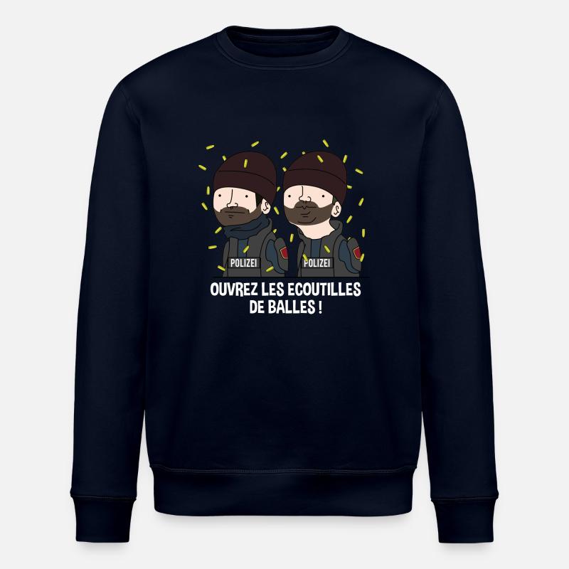Les écoutilles de balles! - Sweat bio ROLLER Stanley/Stella Unisexe - marine