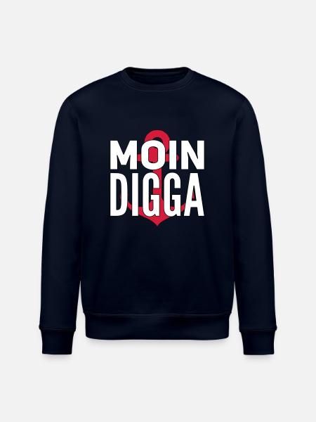 Moin Digga Hamburg - Stanley/Stella ROLLER Unisex Organic Sweatshirt - navy