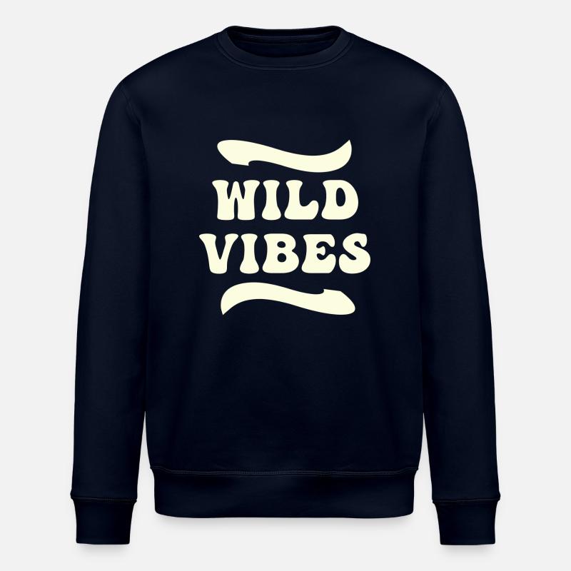 Wild Vibe - Texte - Sweat bio ROLLER Stanley/Stella Unisexe - marine