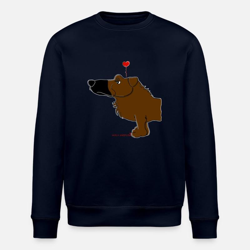 Comic - Hund "Balou" Wolly Sheepling - Stanley/Stella Unisex Bio-Sweatshirt ROLLER - Navy