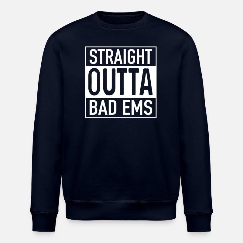 Tout droit OUTTA BAD EMS - Sweat bio ROLLER Stanley/Stella Unisexe - marine