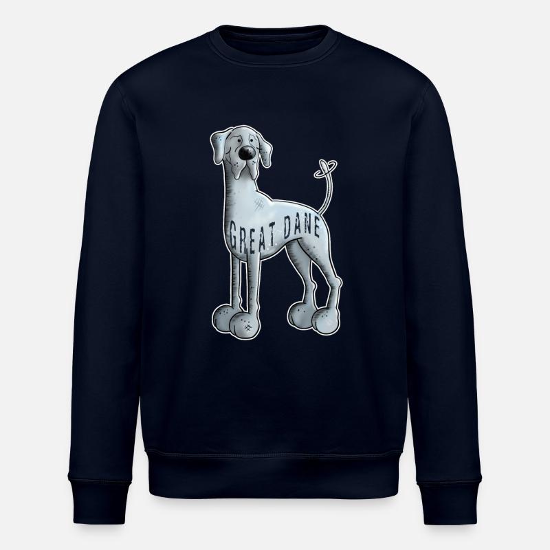 Süße Deutsche Dogge - Stanley/Stella Unisex Bio-Sweatshirt ROLLER - Navy