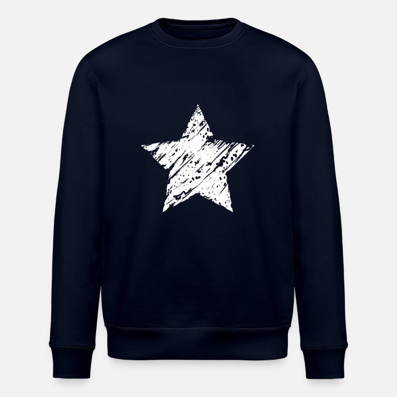 Étoile blanche - Sweat bio ROLLER Stanley/Stella Unisexe - marine