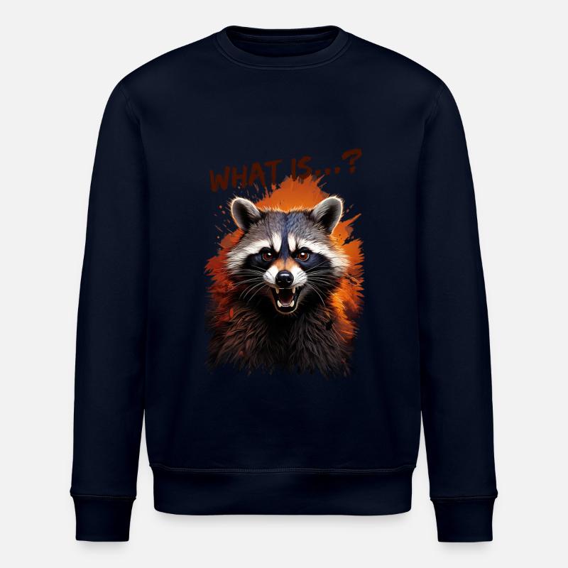 Wütender Waschbär – "What is...?" - Stanley/Stella Unisex Bio-Sweatshirt ROLLER - Navy