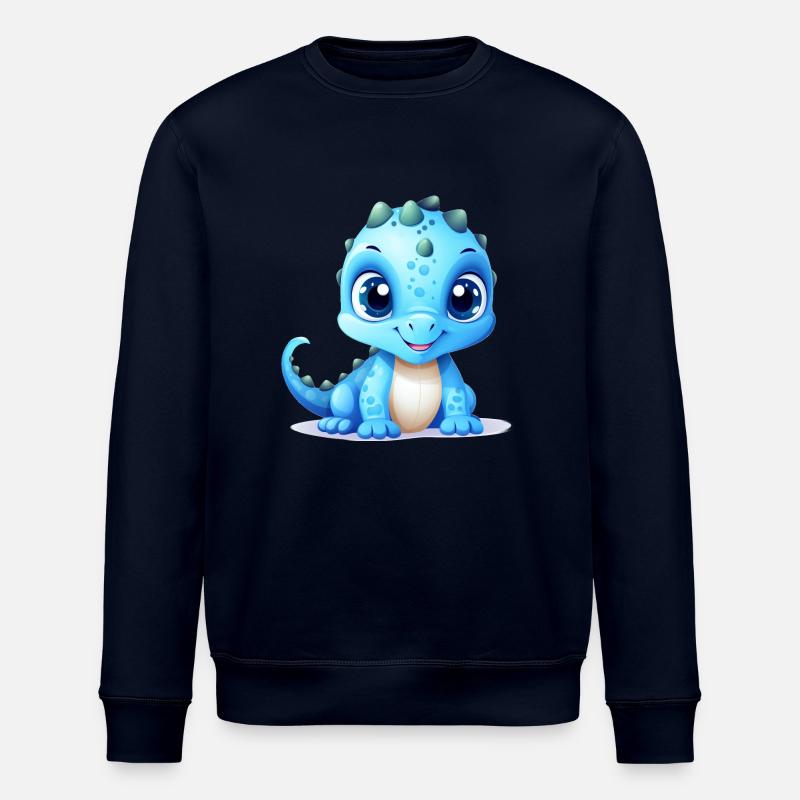 Mignon petit dinosaure bleu - Sweat bio ROLLER Stanley/Stella Unisexe - marine