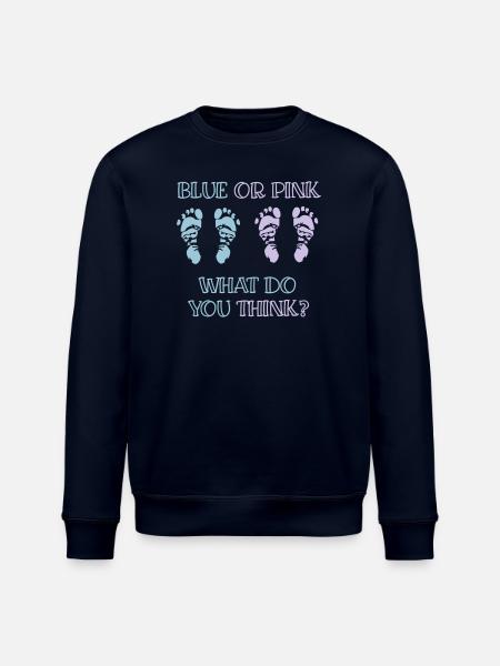 gender reveal party - Stanley/Stella ROLLER Unisex Organic Sweatshirt - navy