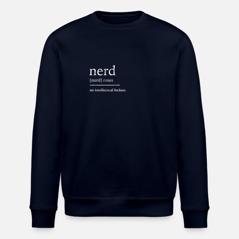 Nerd nerd - Stanley/Stella ROLLER Unisex Organic Sweatshirt - navy