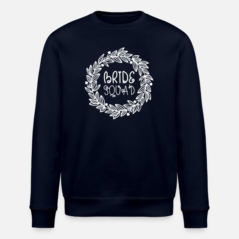Bride Squad Couronne Feuilles - Sweat bio ROLLER Stanley/Stella Unisexe - marine