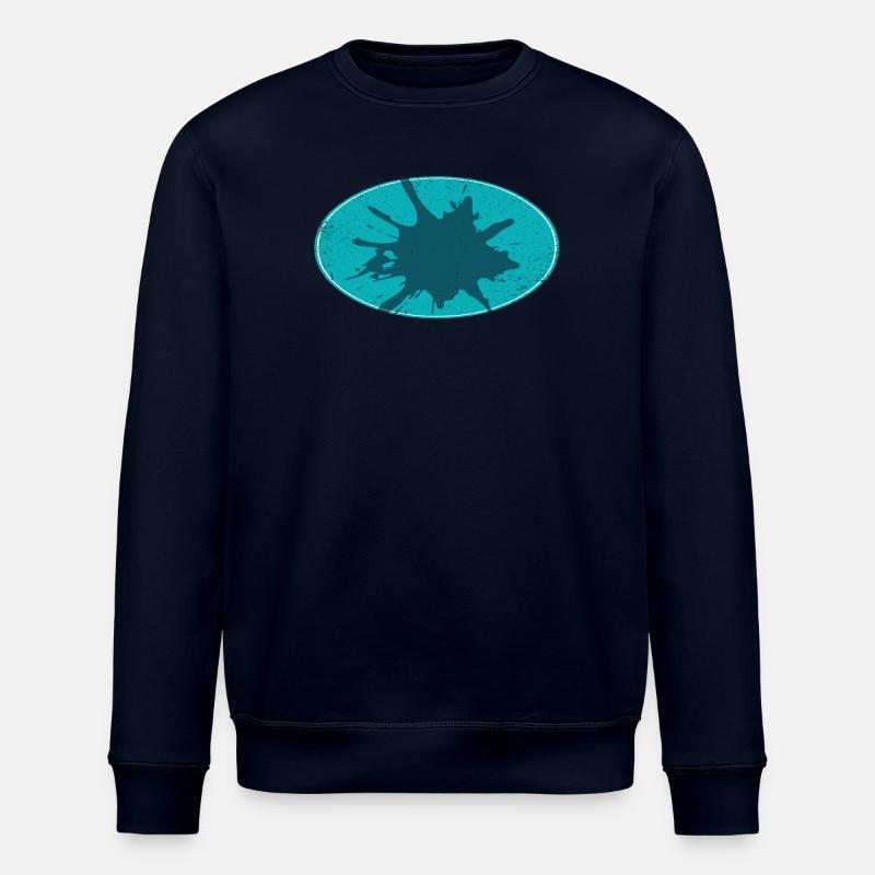 Oval Flash Background schmutzing - Stanley/Stella ROLLER Unisex Organic Sweatshirt - navy
