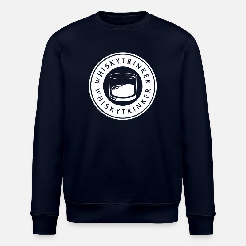Whisky drinker - white - Stanley/Stella ROLLER Unisex Organic Sweatshirt - navy