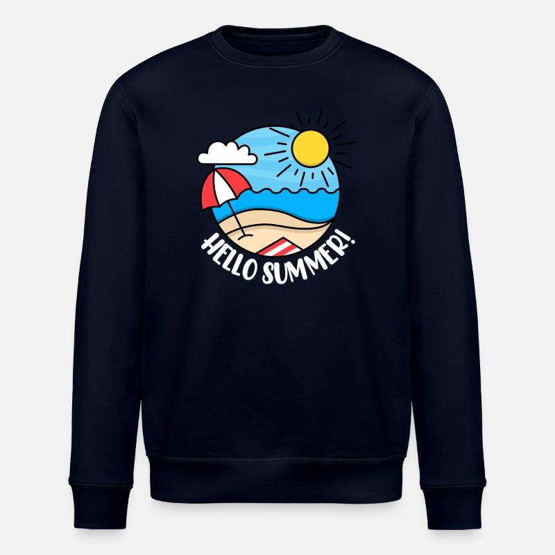 Hello Summer 2 (dark) - Stanley/Stella ROLLER Unisex Organic Sweatshirt - navy