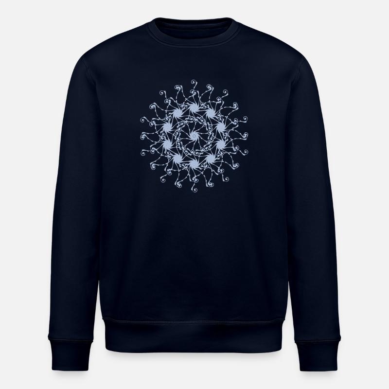 Mandala | Random patterns rotated - Stanley/Stella ROLLER Unisex Organic Sweatshirt - navy