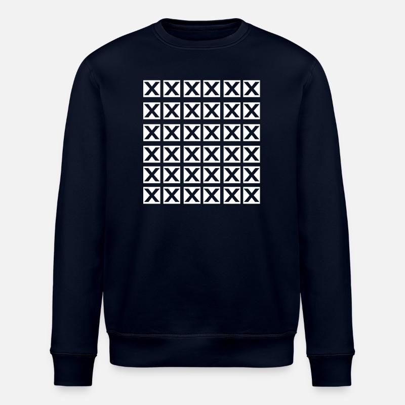 Cooles X-Grid-Design - Stanley/Stella Unisex Bio-Sweatshirt ROLLER - Navy