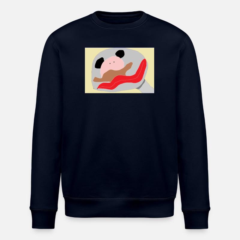 Panda mit roter Zunge - Stanley/Stella Unisex Bio-Sweatshirt ROLLER - Navy