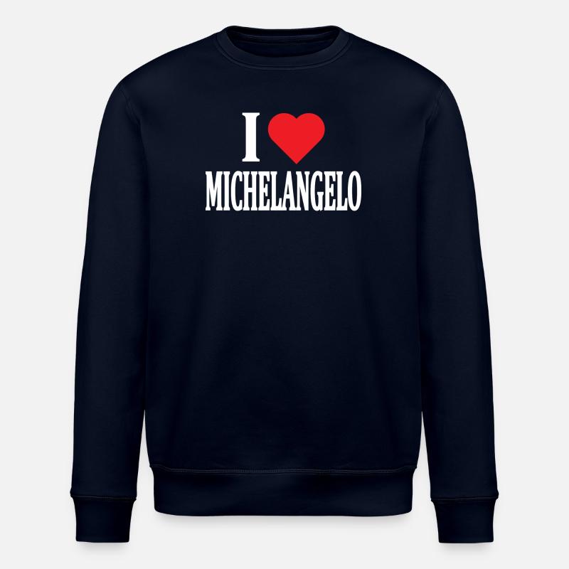 J’aime Michel-Ange t-shirt idée cadeau - Sweat bio ROLLER Stanley/Stella Unisexe - marine