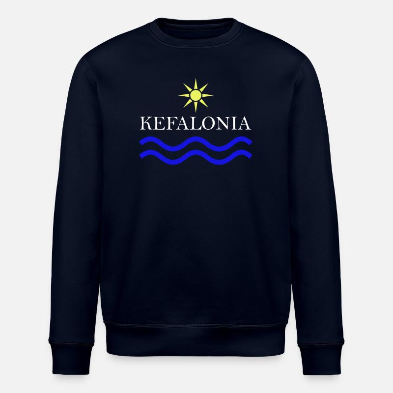 KEFALONIA-Grèce Eau Solaire - Sweat bio ROLLER Stanley/Stella Unisexe - marine