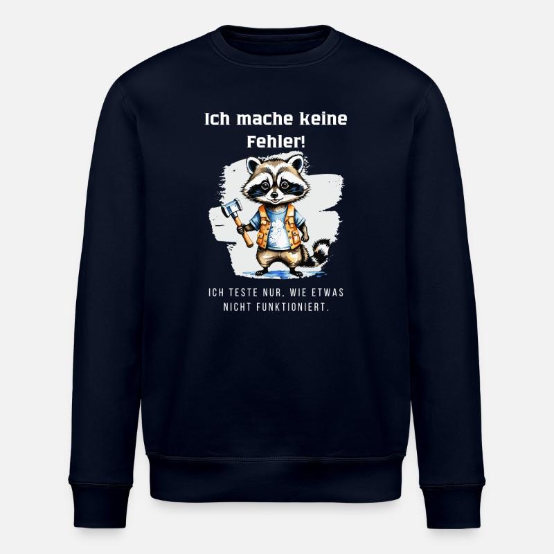 Creative Reinterpretation: Raccoon & His Hammer - Stanley/Stella ROLLER Unisex Organic Sweatshirt - navy