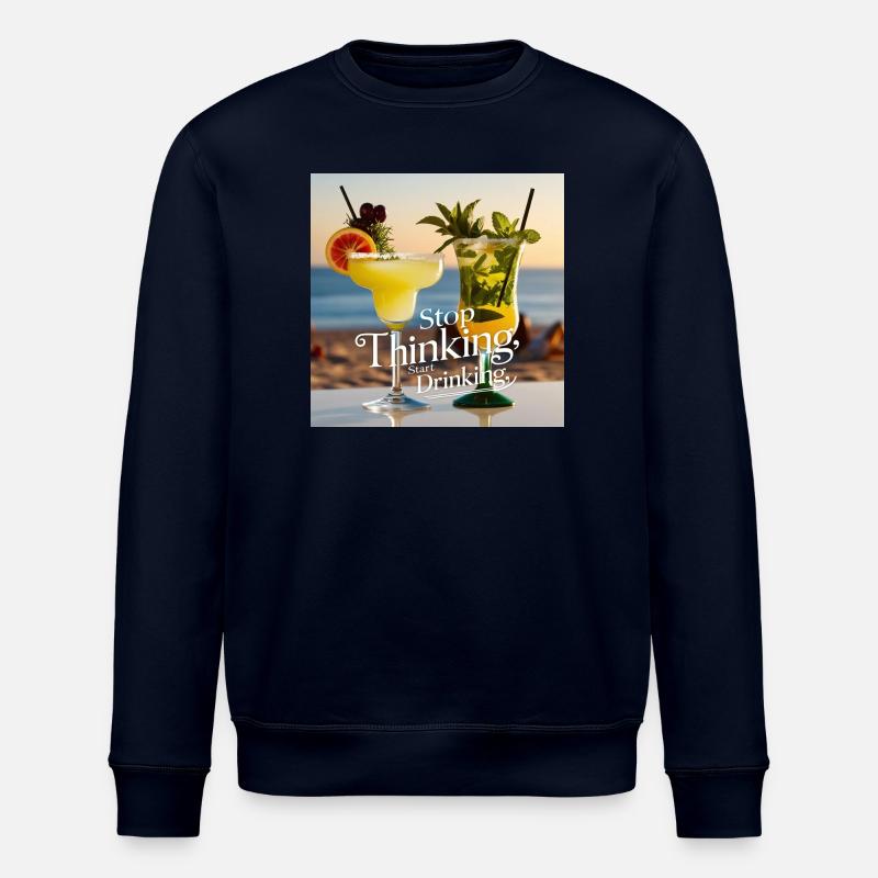 Cocktails mit Humorvollen Text - Stanley/Stella Unisex Bio-Sweatshirt ROLLER - Navy
