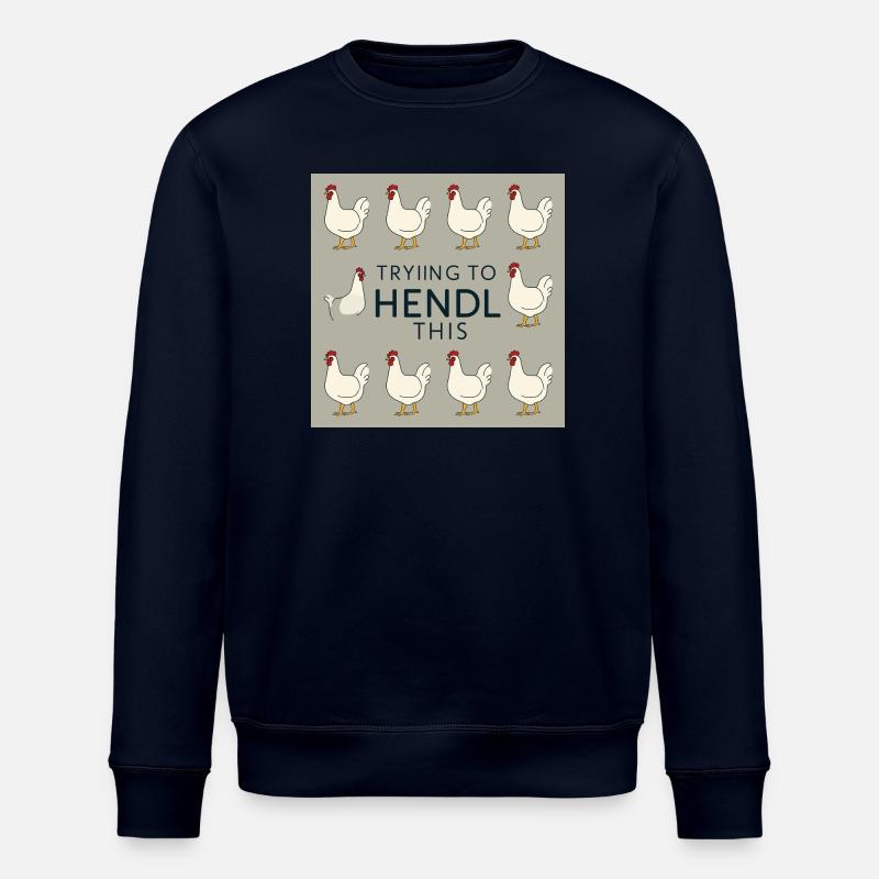 Hühner "Trying to Hendl this" - Stanley/Stella Unisex Bio-Sweatshirt ROLLER - Navy