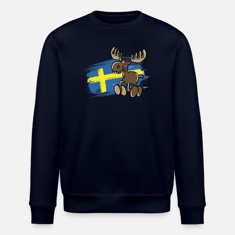 Schweden - Elch - Flagge - Stanley/Stella Unisex Bio-Sweatshirt ROLLER - Navy