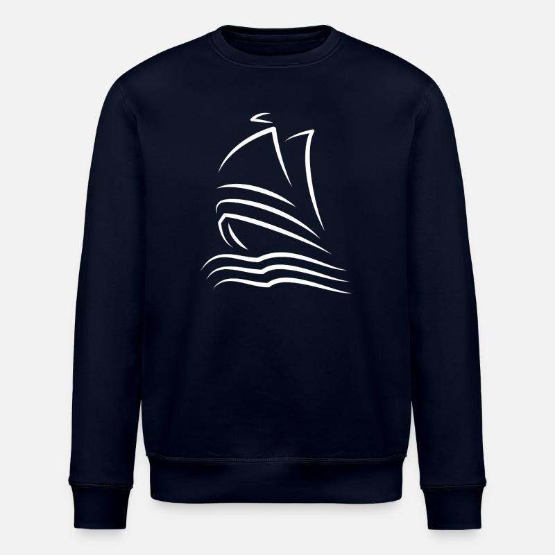 Minimalistisches Stretch-Segelschiff - Stanley/Stella Unisex Bio-Sweatshirt ROLLER - Navy
