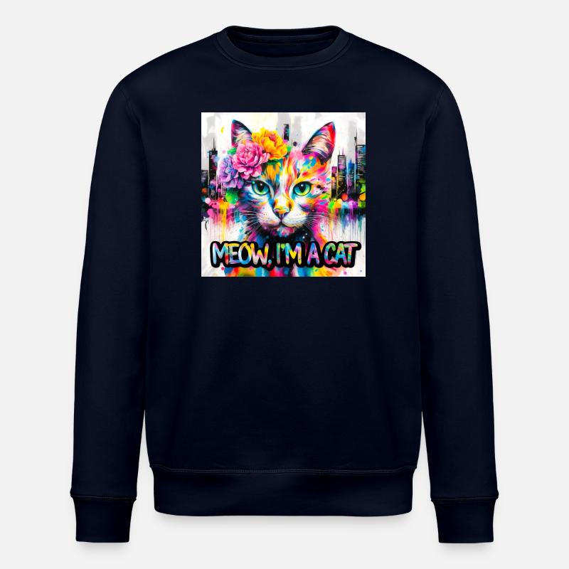 Kunstvolle katze - Stanley/Stella Unisex Bio-Sweatshirt ROLLER - Navy