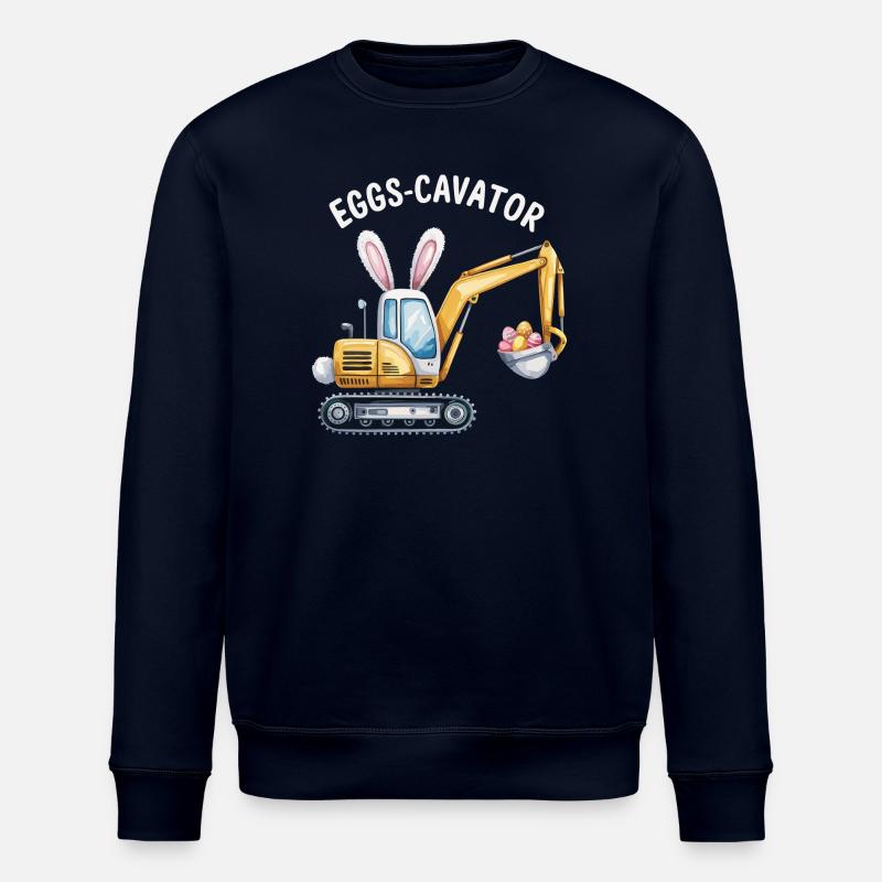 Eggs-cavator Oster-Bagger mit Hasenohren - Stanley/Stella Unisex Bio-Sweatshirt ROLLER - Navy