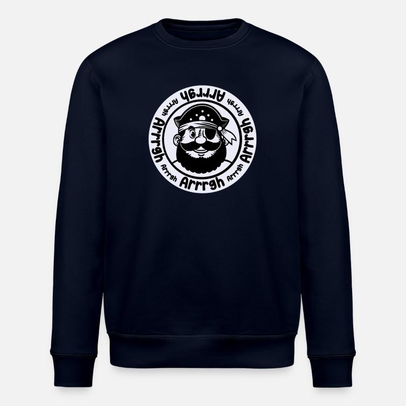 Lustiger Pirat mit Augenklappe - Stanley/Stella Unisex Bio-Sweatshirt ROLLER - Navy