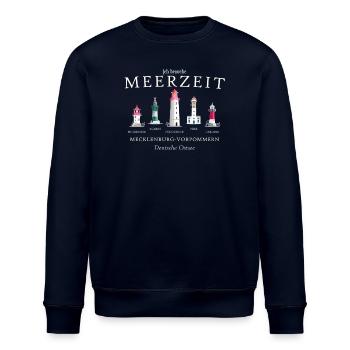 Rügen, Poel, Usedom, Hiddensee Handzeichnung - Stanley/Stella Unisex Bio-Sweatshirt ROLLER - Navy - Vorne - Nik (191cm)
