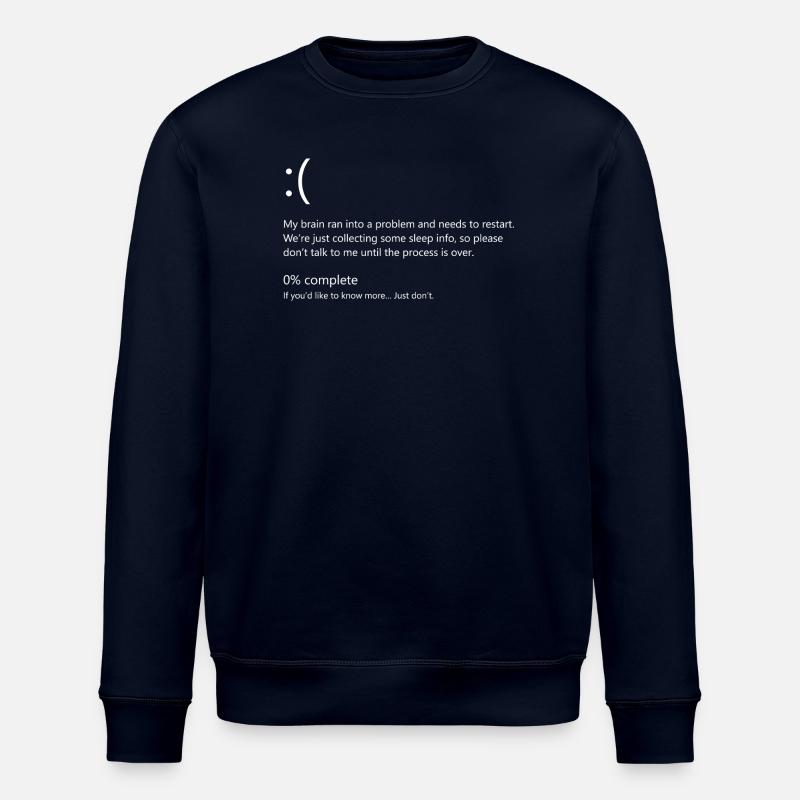 Brain Crash Tshirt - Stanley/Stella ROLLER Unisex Organic Sweatshirt - navy