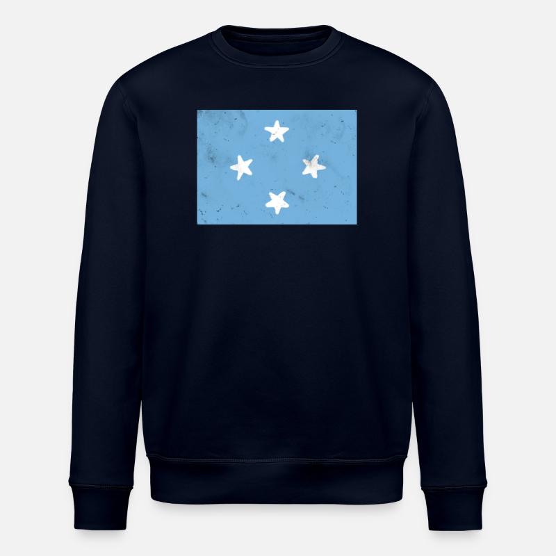 Flagge von Mikronesien - Stanley/Stella Unisex Bio-Sweatshirt ROLLER - Navy