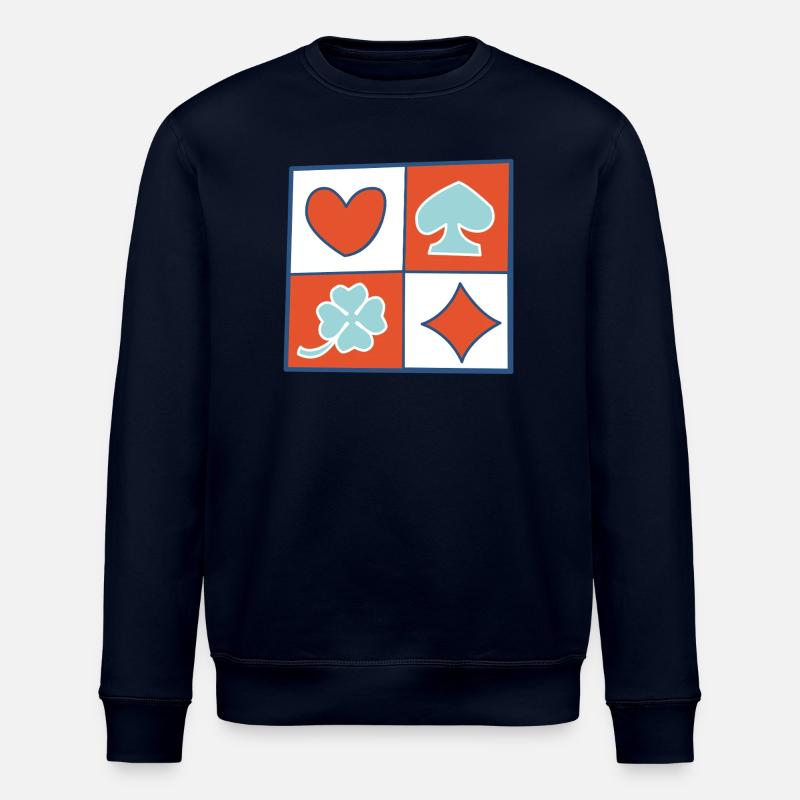 Checkerboard 2 by helfspawn - Stanley/Stella ROLLER Unisex Organic Sweatshirt - navy