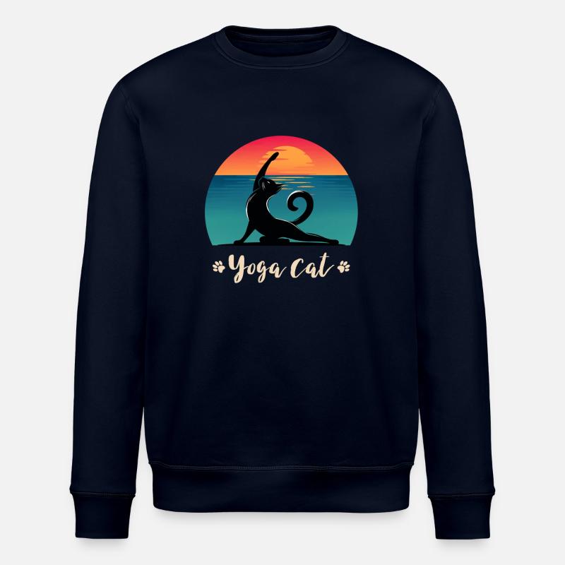 Chat de yoga - Sweat bio ROLLER Stanley/Stella Unisexe - marine