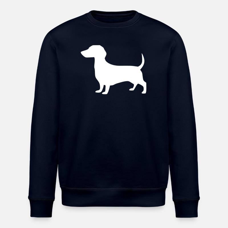 Silhouettes blanches des Teckels - Sweat bio ROLLER Stanley/Stella Unisexe - marine