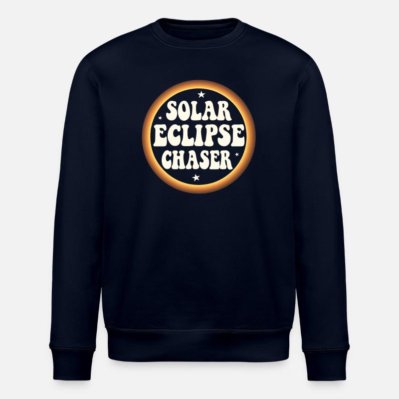 Solar eclipse chaser - Stanley/Stella ROLLER Unisex Organic Sweatshirt - navy