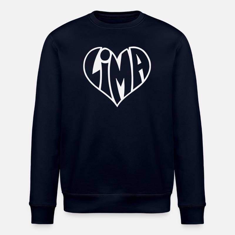 Lima Herz Typo - Stanley/Stella Unisex Bio-Sweatshirt ROLLER - Navy