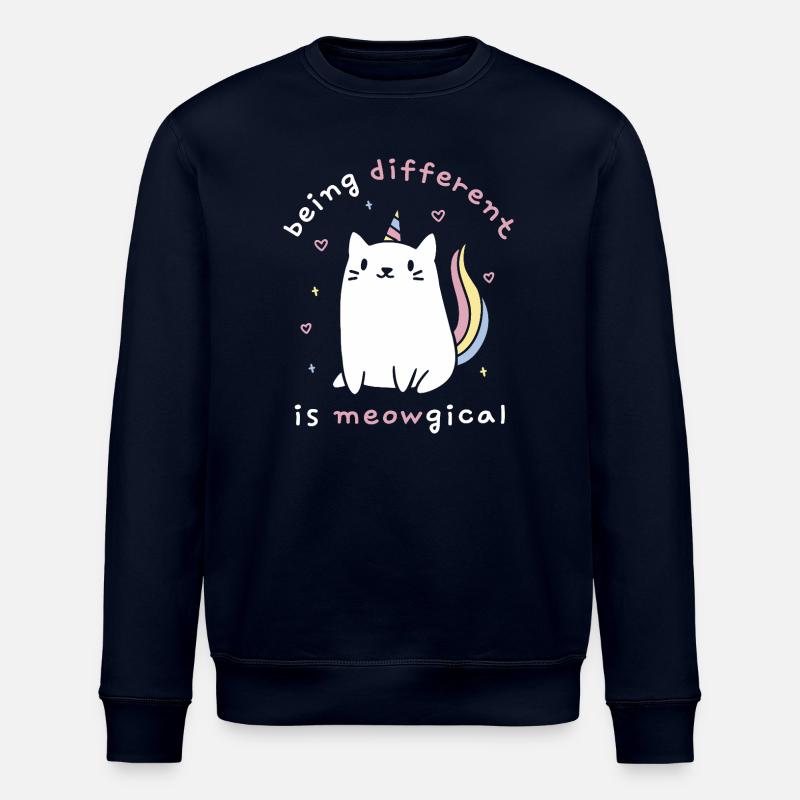 Being Different is Meowgical - Stanley/Stella ROLLER Unisex Organic Sweatshirt - navy