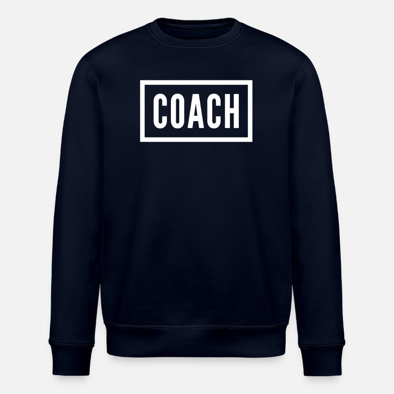 Coach Letter Monogram Design - Stanley/Stella ROLLER Unisex Organic Sweatshirt - navy