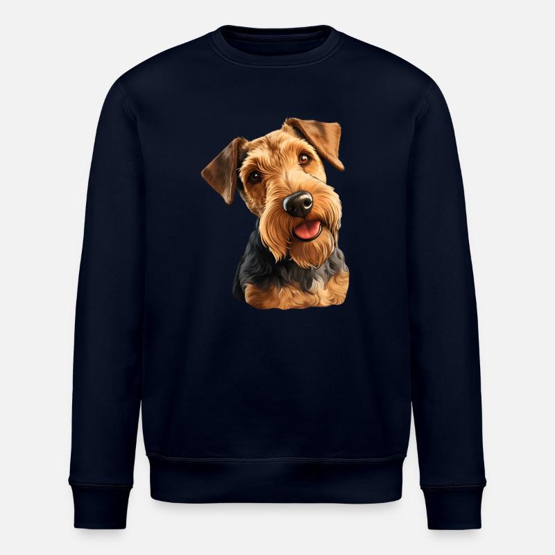 Welsh Terrier - Stanley/Stella ROLLER Unisex Organic Sweatshirt - navy