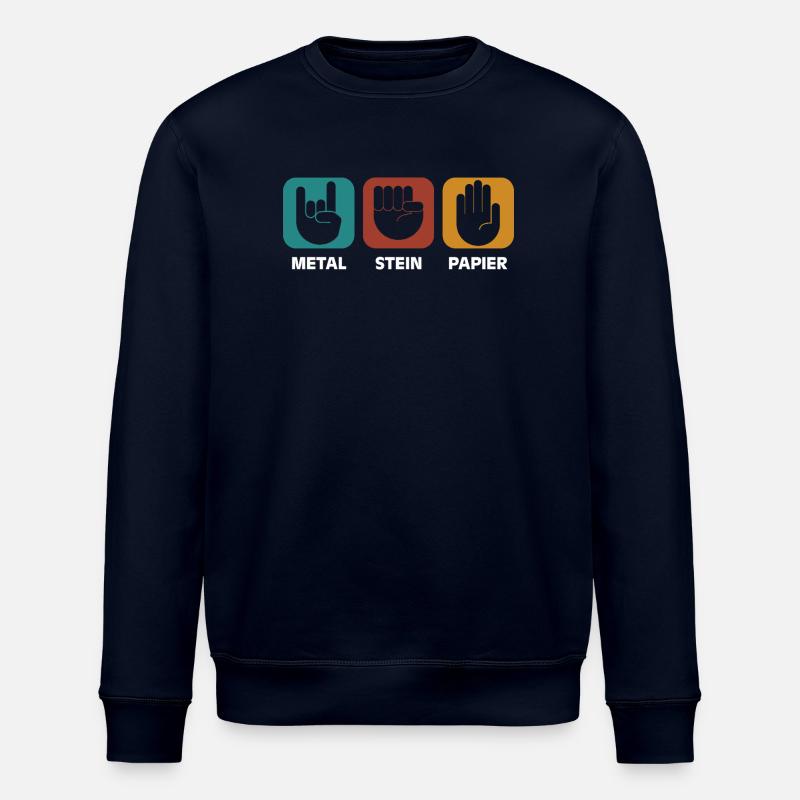 Metal Stein Papier - Stanley/Stella Unisex Bio-Sweatshirt ROLLER - Navy