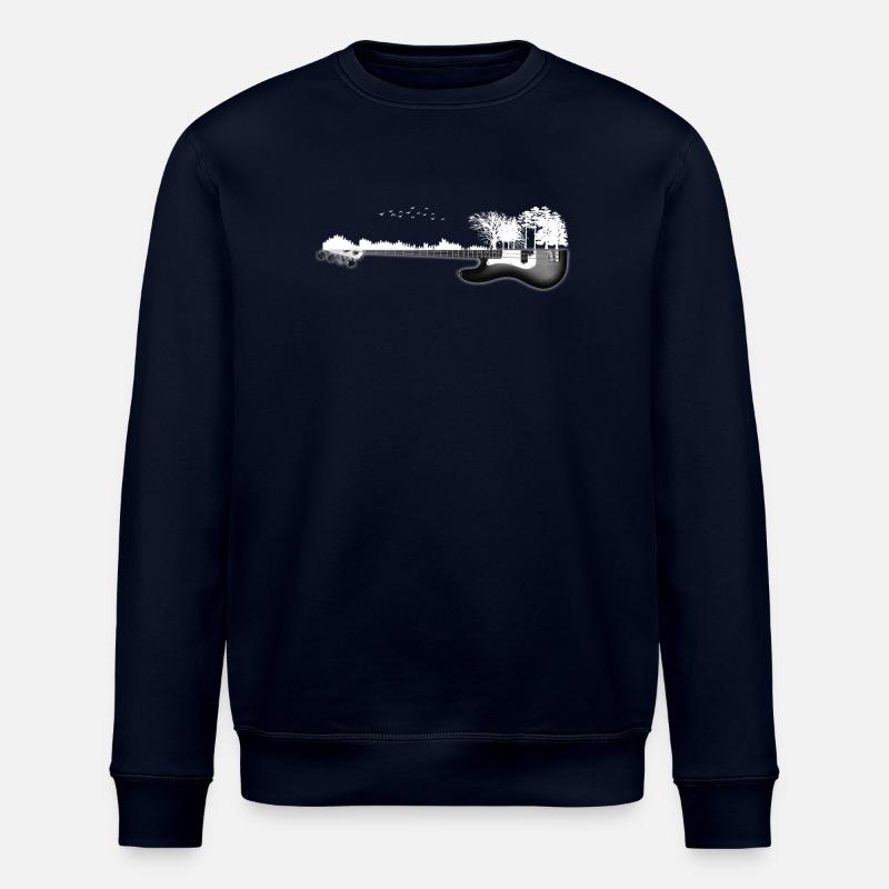 nature guitar - Stanley/Stella ROLLER Unisex Organic Sweatshirt - navy