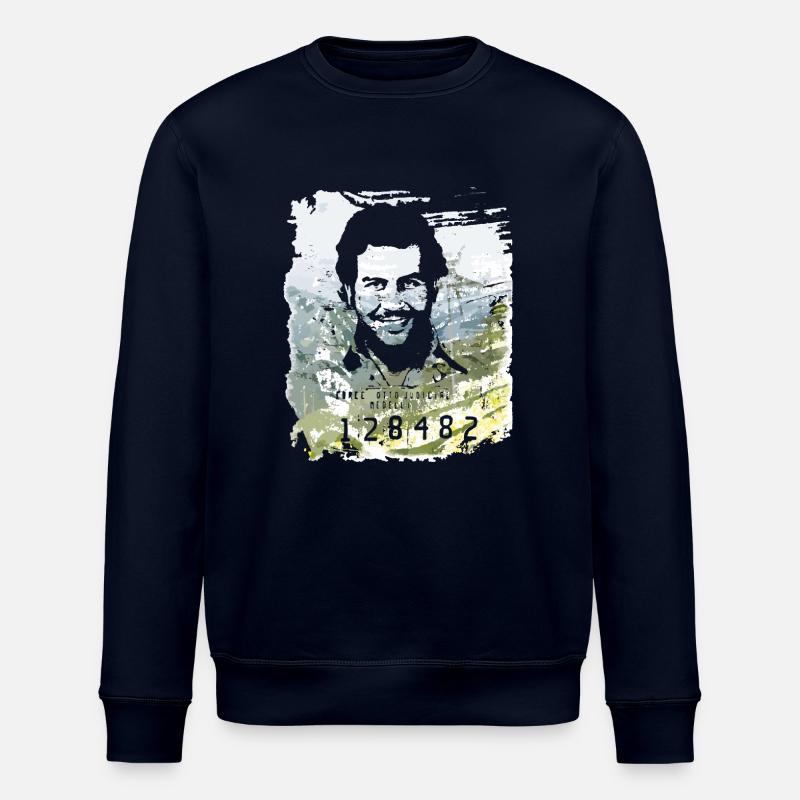 Pablo Escobar distressed - Stanley/Stella Unisex Bio-Sweatshirt ROLLER - Navy