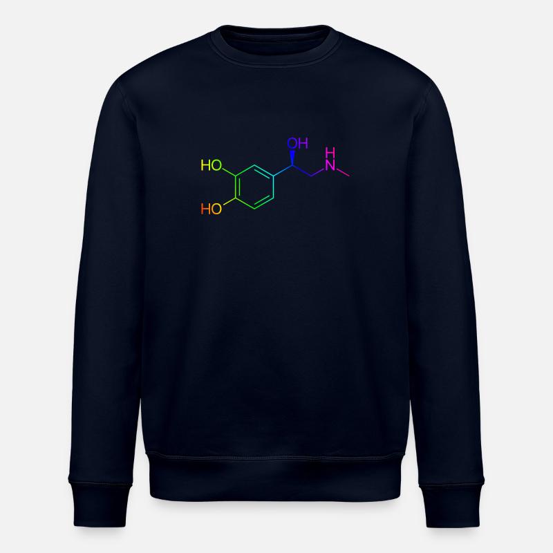 Adrenalin Molekül - Regenbogenfarben - Stanley/Stella Unisex Bio-Sweatshirt ROLLER - Navy