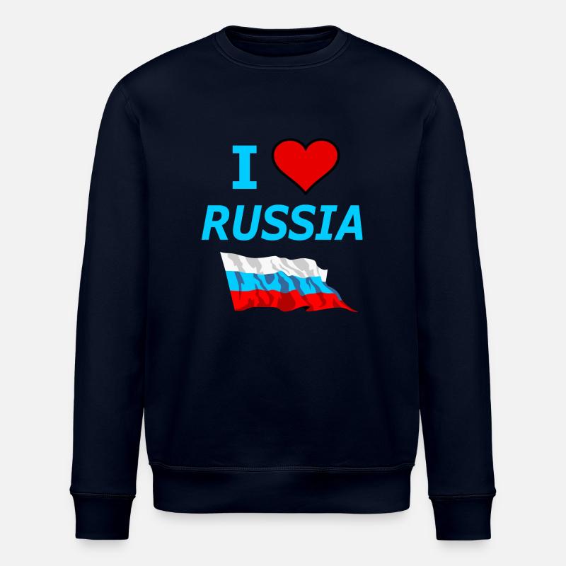 J'aime la Russie - Sweat bio ROLLER Stanley/Stella Unisexe - marine