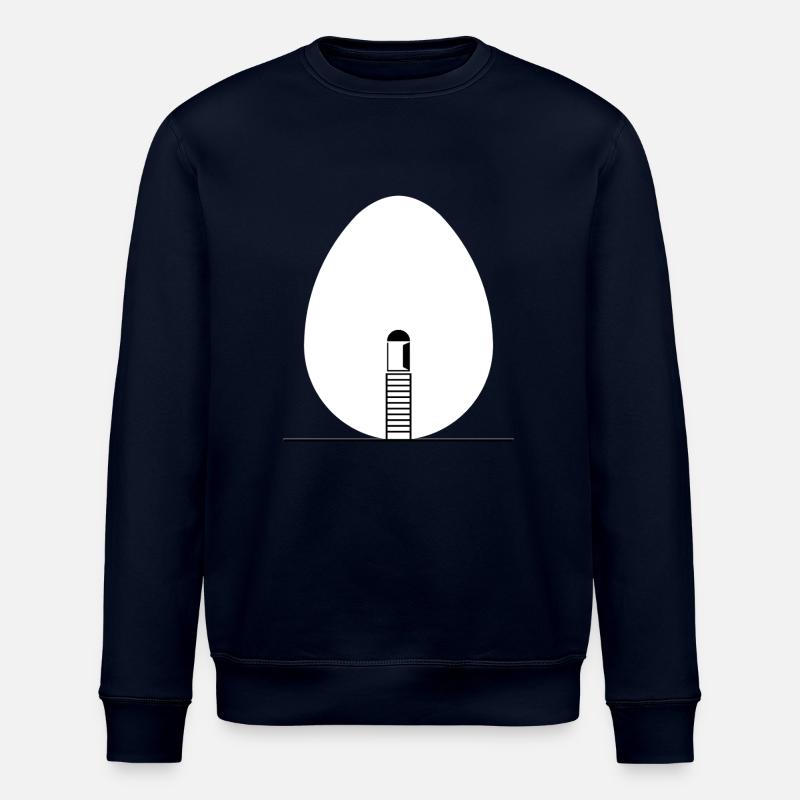 Egg Egg Egg - Stanley/Stella ROLLER Unisex Organic Sweatshirt - navy