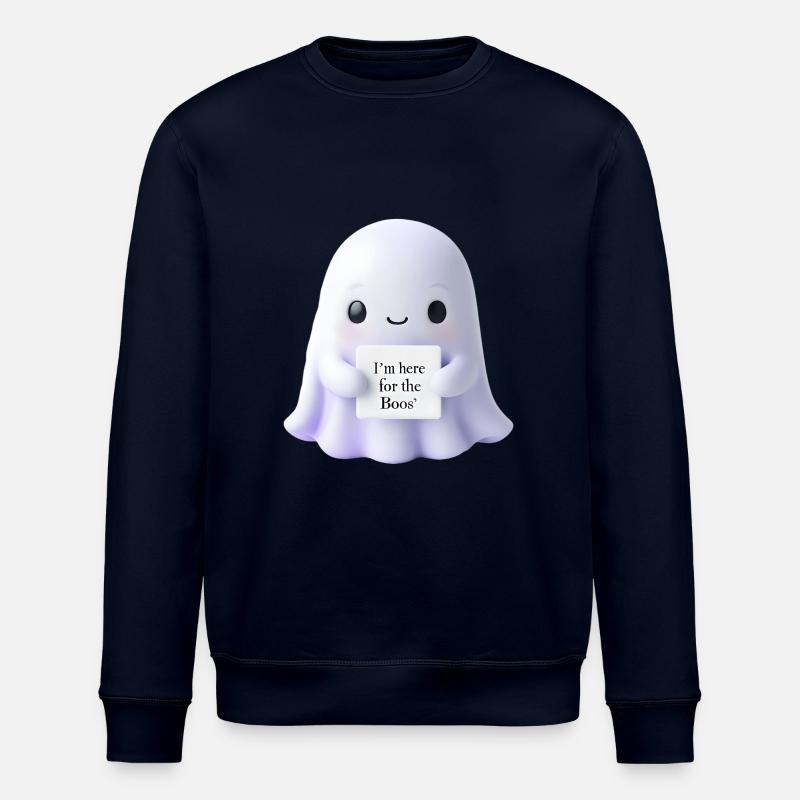 Halloween Spruch Geist Geschenkidee - Stanley/Stella Unisex Bio-Sweatshirt ROLLER - Navy