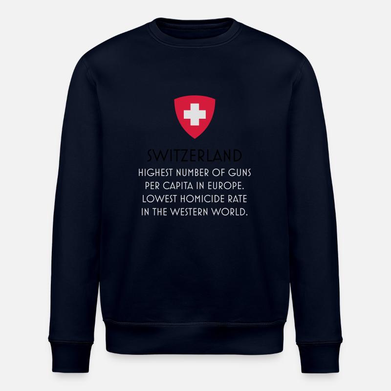 Guns control Swiss - Sweat bio ROLLER Stanley/Stella Unisexe - marine