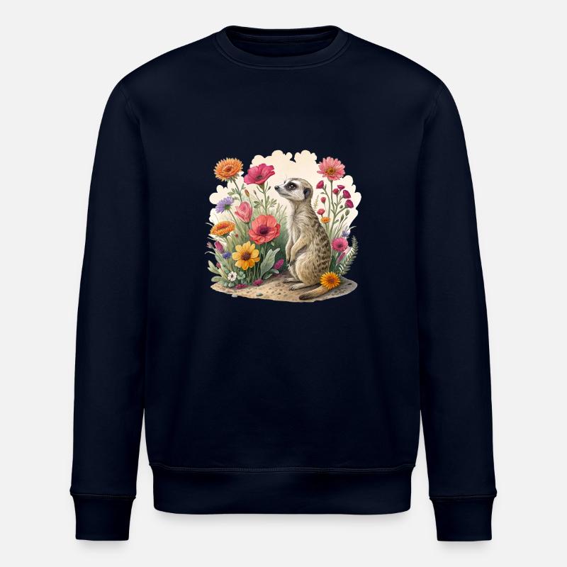 Zärtliches Surikate-Design - Stanley/Stella Unisex Bio-Sweatshirt ROLLER - Navy