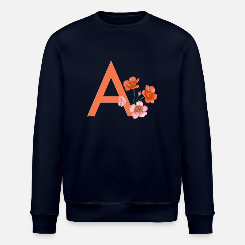 A mit Blumen - Stanley/Stella Unisex Bio-Sweatshirt ROLLER - Navy