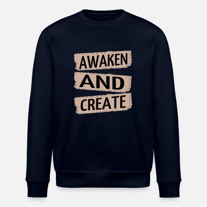Enlightenment Quotes Innovative Ideas Statement - Stanley/Stella ROLLER Unisex Organic Sweatshirt - navy